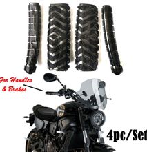 Black Motorcycle Handle Bar Grips Non-Slippery Universal Scooter Cover Fancy Bike Motorbike